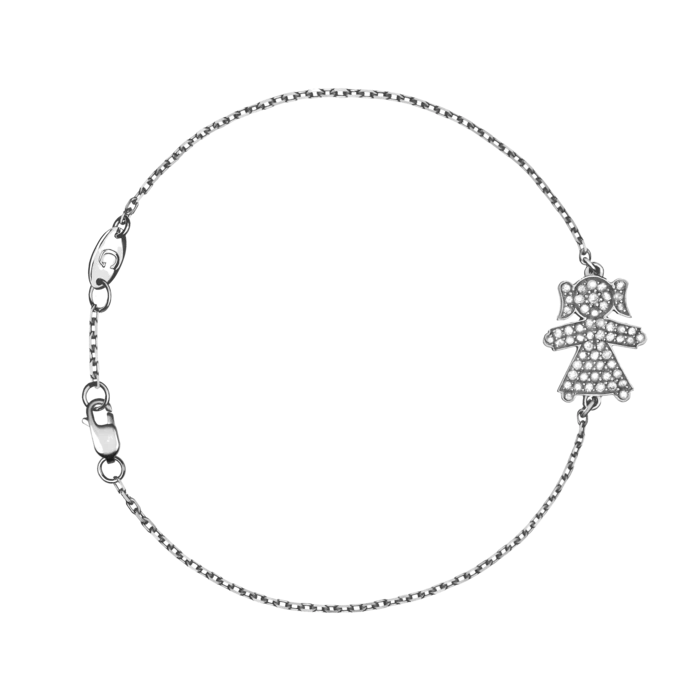 Bracelet KIDS with one pendant with diamonds  - Image 3